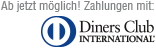 Ab jetzt Zahlungen mit Diners Club International möglich!